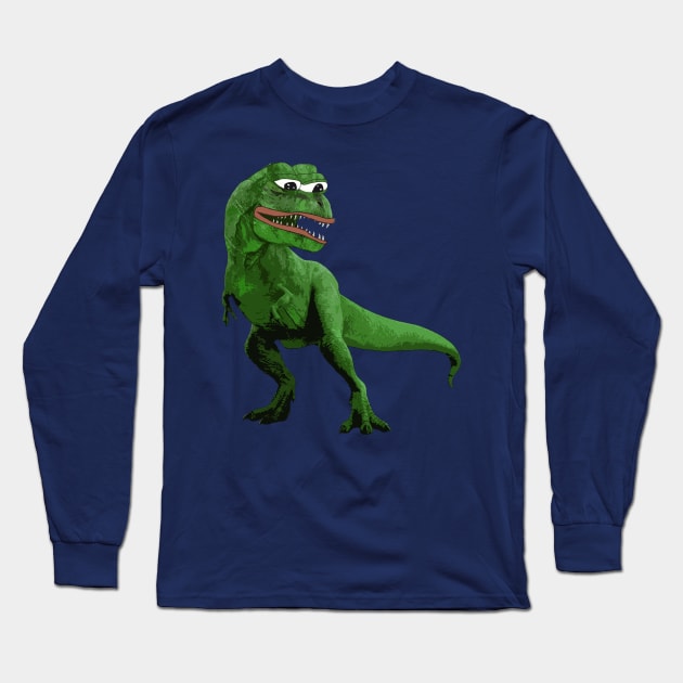 The Rare Pepesaurus Long Sleeve T-Shirt by dogeandpepe